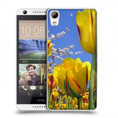 Дизайнерский силиконовый чехол для HTC Desire 626 Тюльпаны