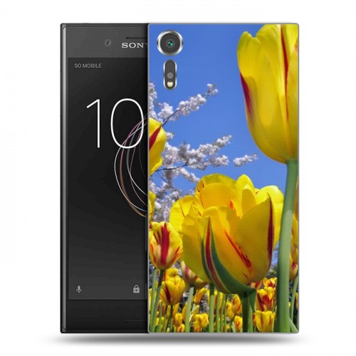 Дизайнерский пластиковый чехол для Sony Xperia XZs Тюльпаны