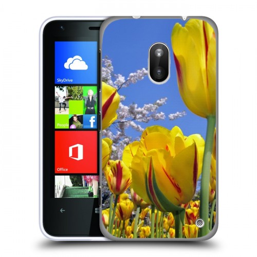 Дизайнерский пластиковый чехол для Nokia Lumia 620 Тюльпаны