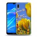 Дизайнерский пластиковый чехол для Huawei Y6 (2019) Тюльпаны