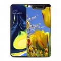 Дизайнерский пластиковый чехол для Samsung Galaxy A80 Тюльпаны