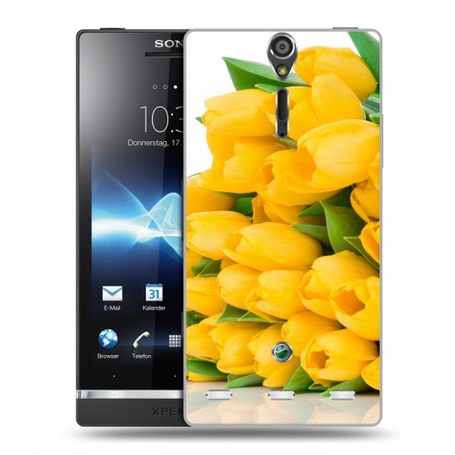 Дизайнерский пластиковый чехол для Sony Xperia S Тюльпаны