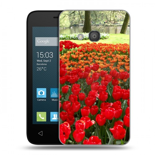Дизайнерский силиконовый чехол для Alcatel One Touch Pixi 4 (4) Тюльпаны
