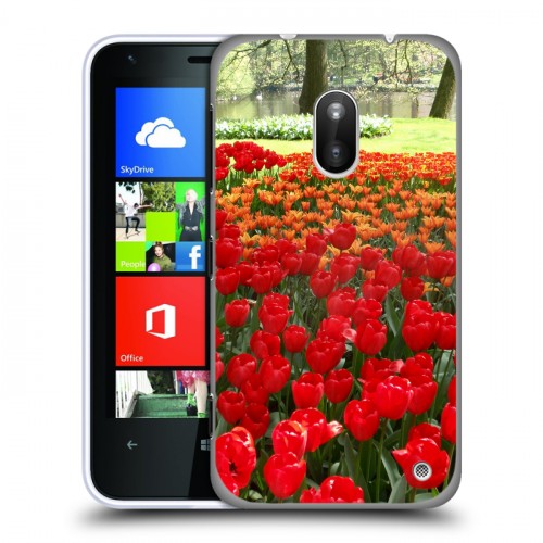 Дизайнерский силиконовый чехол для Nokia Lumia 620 Тюльпаны