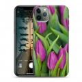 Дизайнерский пластиковый чехол для Iphone 11 Pro Max Тюльпаны