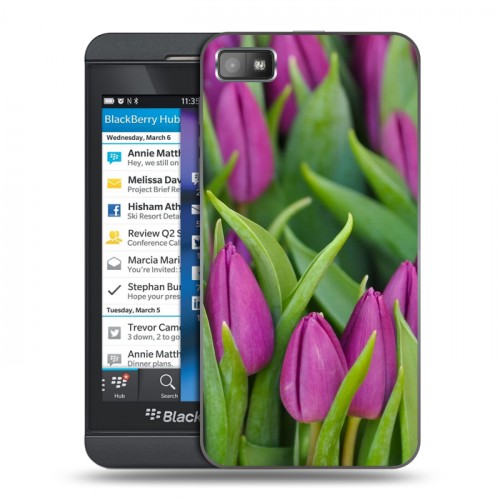 Дизайнерский пластиковый чехол для BlackBerry Z10 Тюльпаны
