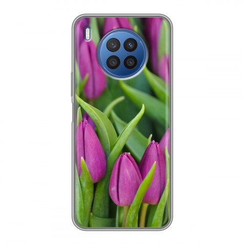 Дизайнерский пластиковый чехол для Huawei Nova 8i Тюльпаны