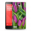 Дизайнерский силиконовый чехол для Xiaomi RedMi Note Тюльпаны