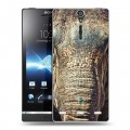 Дизайнерский пластиковый чехол для Sony Xperia S Слоны