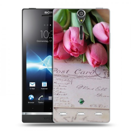 Дизайнерский пластиковый чехол для Sony Xperia S Тюльпаны