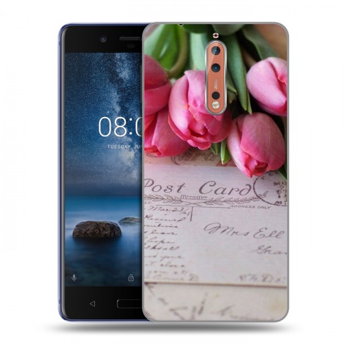 Дизайнерский пластиковый чехол для Nokia 8 Тюльпаны