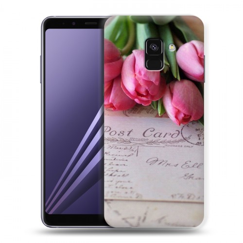 Дизайнерский пластиковый чехол для Samsung Galaxy A8 (2018) Тюльпаны
