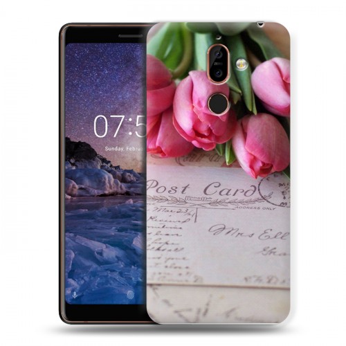 Дизайнерский пластиковый чехол для Nokia 7 Plus Тюльпаны