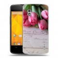 Дизайнерский пластиковый чехол для LG Google Nexus 4 Тюльпаны