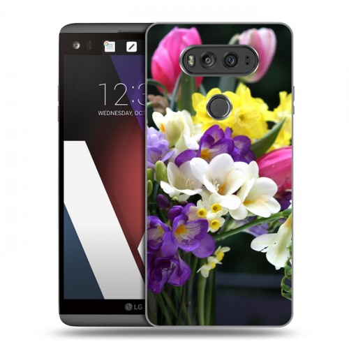 Дизайнерский пластиковый чехол для LG V20 Тюльпаны