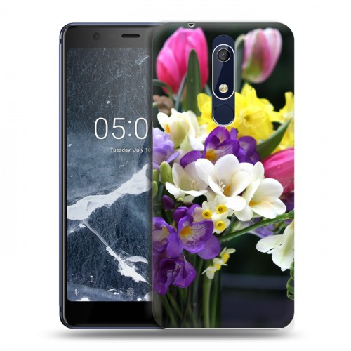 Дизайнерский пластиковый чехол для Nokia 5.1 Тюльпаны