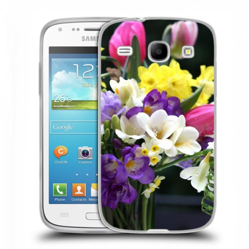 Дизайнерский силиконовый чехол для Samsung Galaxy Core Тюльпаны