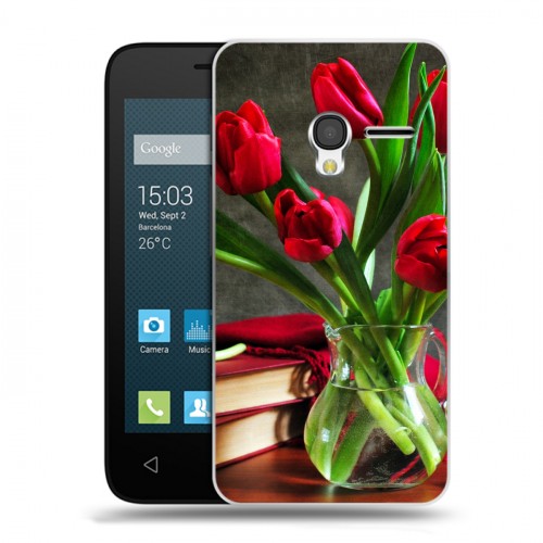 Дизайнерский пластиковый чехол для Alcatel One Touch Pixi 3 (4.5) Тюльпаны