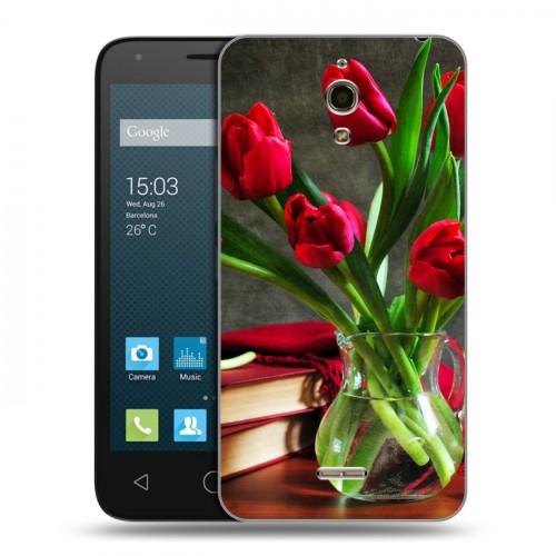 Дизайнерский силиконовый чехол для Alcatel One Touch Pixi 4 (6) Тюльпаны