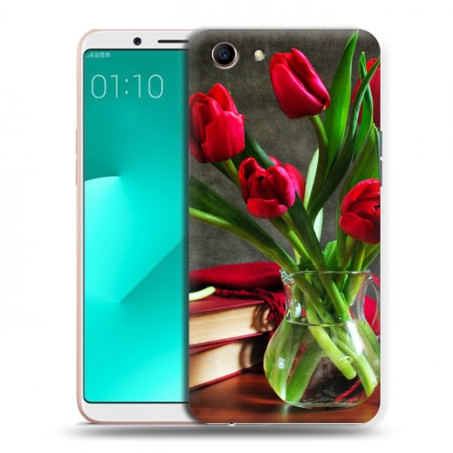 Дизайнерский пластиковый чехол для OPPO A83 Тюльпаны