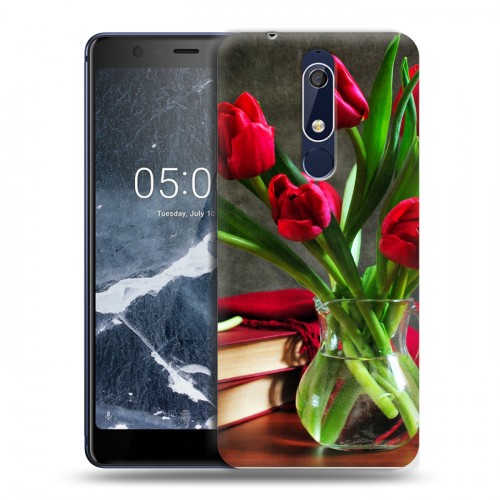 Дизайнерский пластиковый чехол для Nokia 5.1 Тюльпаны