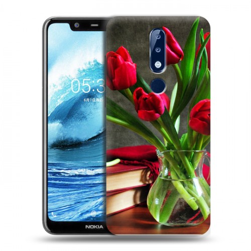 Дизайнерский силиконовый чехол для Nokia 5.1 Plus Тюльпаны