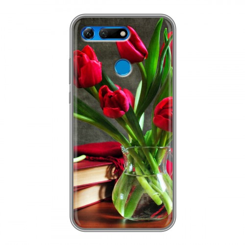 Дизайнерский пластиковый чехол для Huawei Honor View 20 Тюльпаны
