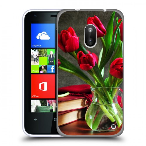 Дизайнерский пластиковый чехол для Nokia Lumia 620 Тюльпаны