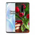 Дизайнерский пластиковый чехол для OnePlus 8 Тюльпаны