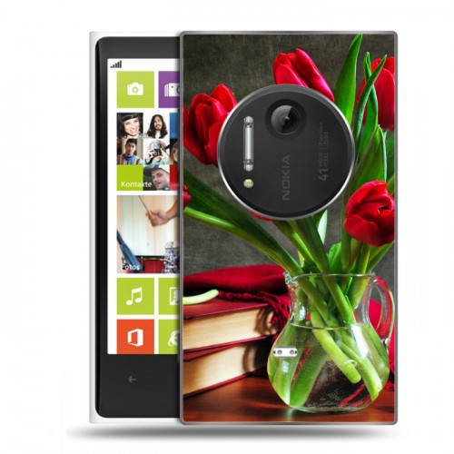 Дизайнерский пластиковый чехол для Nokia Lumia 1020 Тюльпаны