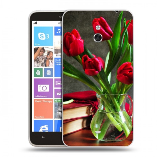 Дизайнерский пластиковый чехол для Nokia Lumia 1320 Тюльпаны