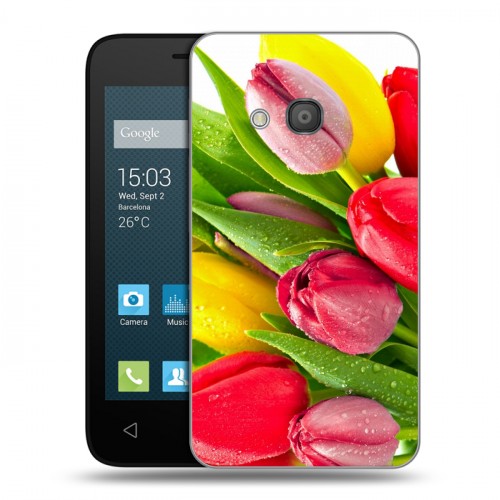Дизайнерский пластиковый чехол для Alcatel One Touch Pixi 4 (4) Тюльпаны