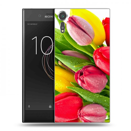 Дизайнерский пластиковый чехол для Sony Xperia XZs Тюльпаны