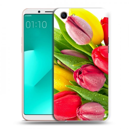 Дизайнерский пластиковый чехол для OPPO A83 Тюльпаны