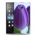 Дизайнерский пластиковый чехол для Sony Xperia acro S Тюльпаны