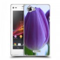 Дизайнерский пластиковый чехол для Sony Xperia L Тюльпаны