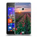 Дизайнерский пластиковый чехол для Microsoft Lumia 540 Тюльпаны