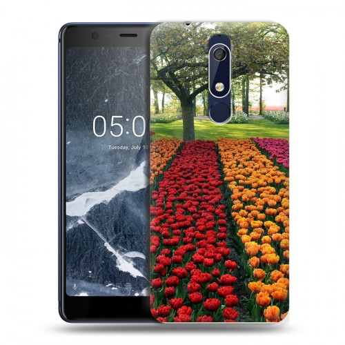 Дизайнерский пластиковый чехол для Nokia 5.1 Тюльпаны