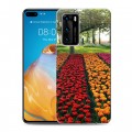 Дизайнерский пластиковый чехол для Huawei P40 Тюльпаны