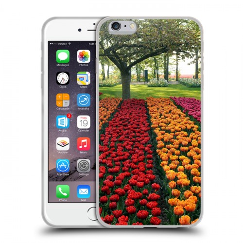 Дизайнерский силиконовый чехол для Iphone 6 Plus/6s Plus Тюльпаны