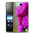 Дизайнерский пластиковый чехол для Sony Xperia TX Хризантемы