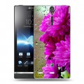 Дизайнерский пластиковый чехол для Sony Xperia S Хризантемы