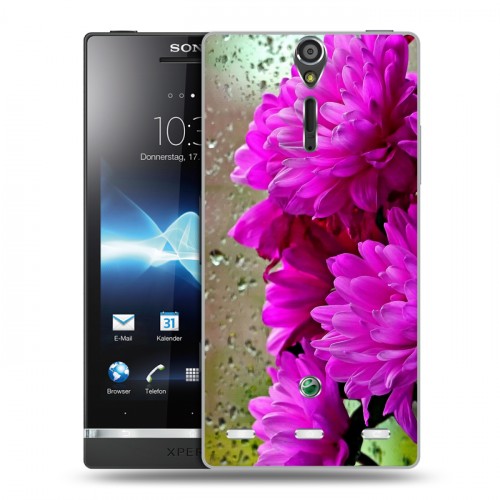 Дизайнерский пластиковый чехол для Sony Xperia S Хризантемы