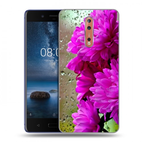 Дизайнерский пластиковый чехол для Nokia 8 Хризантемы