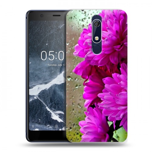 Дизайнерский пластиковый чехол для Nokia 5.1 Хризантемы