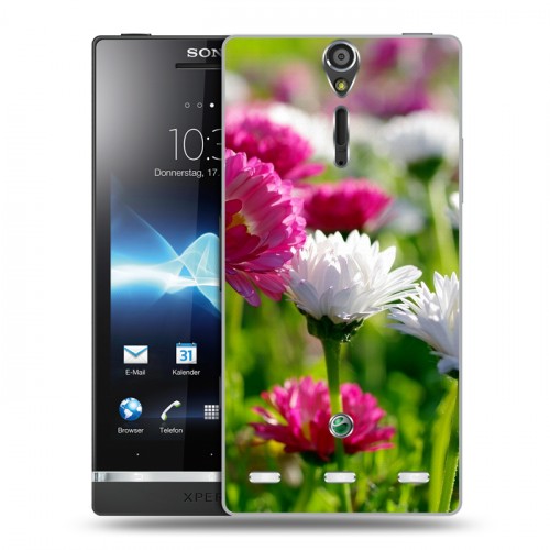 Дизайнерский пластиковый чехол для Sony Xperia S Хризантемы