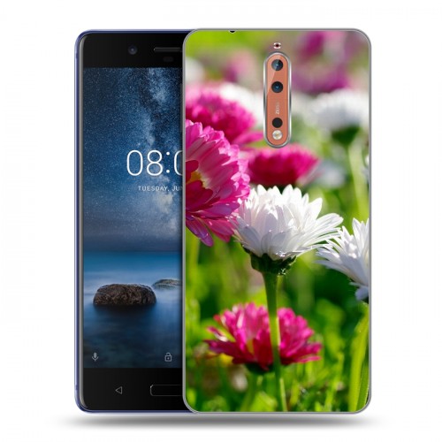 Дизайнерский пластиковый чехол для Nokia 8 Хризантемы