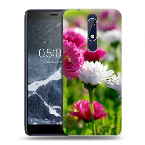 Дизайнерский пластиковый чехол для Nokia 5.1 Хризантемы