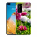 Дизайнерский силиконовый с усиленными углами чехол для Huawei P40 Хризантемы