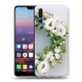 Дизайнерский силиконовый с усиленными углами чехол для Huawei P20 Pro Хризантемы